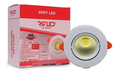 Spot Rgled Super Led De Embutir Redondo 7w 6500k MercadoLivre