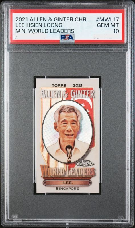 2021 TOPPS ALLEN GINTER CHROME MINI WORLD LEADERS MWL17 LEE HSIEN