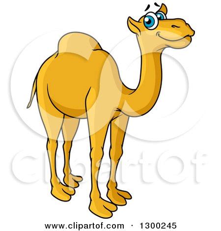 Clipart of a Cartoon Happy Camel - Royalty Free Vector Illustration by ...