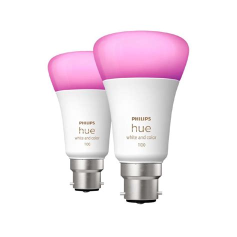 Philips Hue White And Colour Ambience 11w A60 Bulb 2 Pack B22 Noel