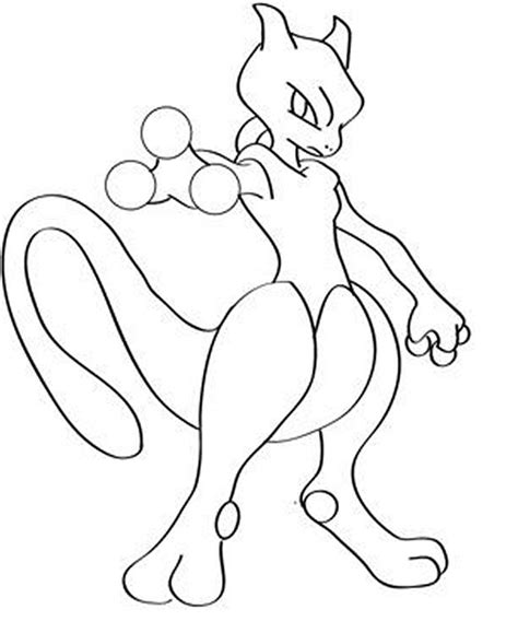 Mewtwo Coloriage Pokemon Légendaire Mewtwo à Imprimer Et Colorier