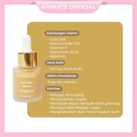 Jual Animate 24K Gold Serum 20ml Shopee Indonesia