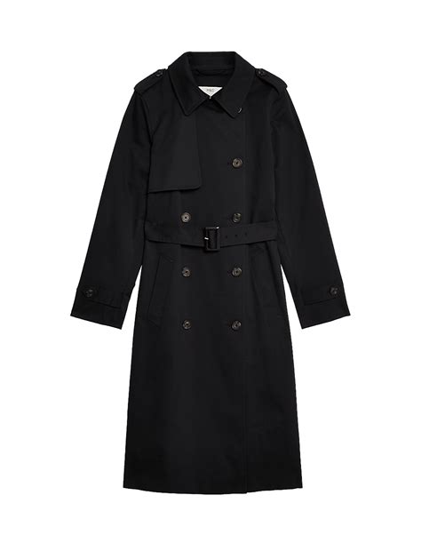 Buy Cotton Rich Belted Longline Trench Coat At Marks And Spencer