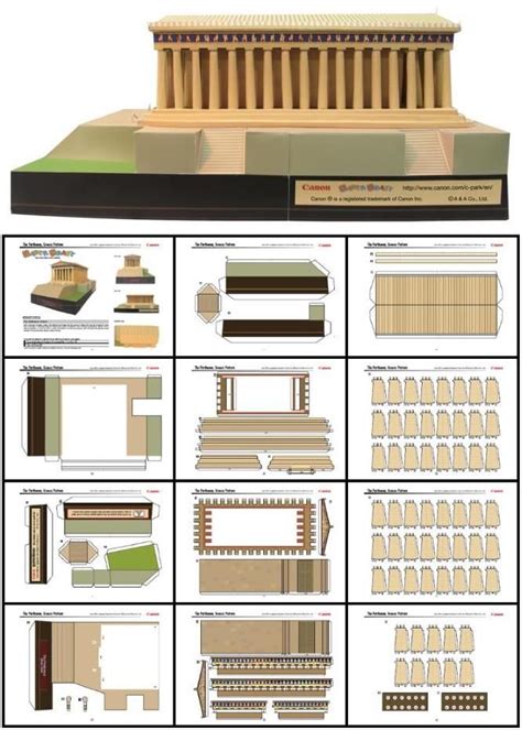 PAPERMAU: The Parthenon In Athens, Greece Paper Model - by A&A - via ...