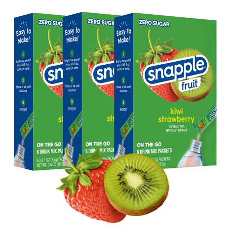 Snapple Kiwi Strawberry On The Go Drink Mix No Sugar Low Calorie