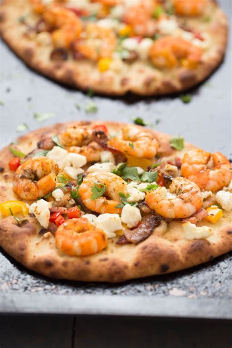 A Cajun Shrimp Pizza Made A Naan Bread That Takes Minutes To Make