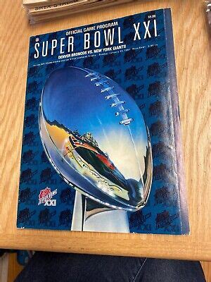 1987 Super Bowl XXI Denver Broncos vs. New York Giants Game Program | eBay