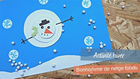 Activit Manuelle D Hiver Bonhomme De Neige Fondu