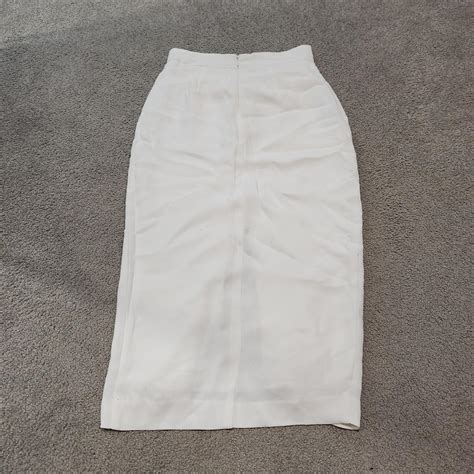 Witchery White Pencil Midi Skirt Size Au 6 But Depop