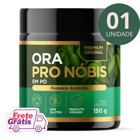 Ora Pro Nobis em Pó 1 Pote de 150g 1 Mês de Tratamento Ora Pro Nobis