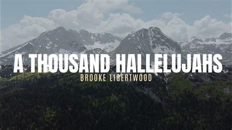 A Thousand Hallelujahs Brooke Ligertwood Lyrics Youtube