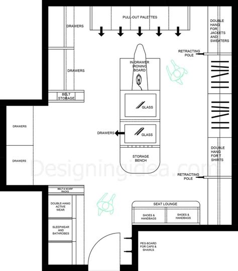 10 Architect-Designed Walk-In Closet Layout Floor Plans