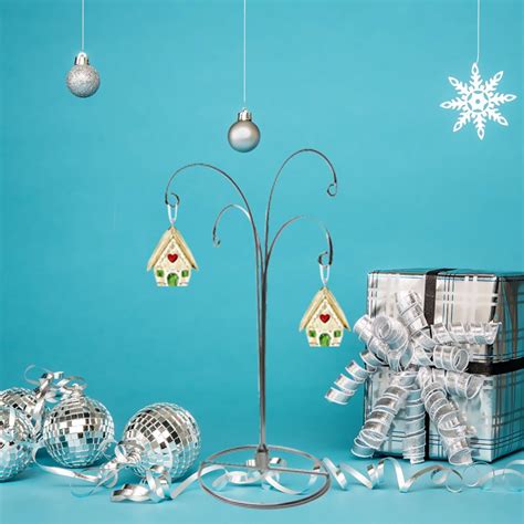 Ornament Display Stand Holder Hanger Hook Christmas Silver 12 - Etsy