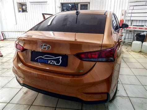 Тонировка пленкой Ultravision Supreme Thermo автомобиля Hyundai Solaris ...