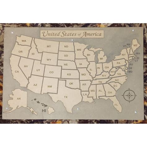 United States Wooden Map Puzzle Road Trip Tracker for Sale | Made In Michigan