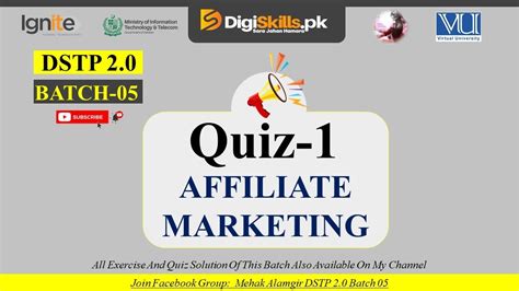 Affiliate Marketing Quiz 1 Batch 05 Dstp 2 0 Batch 05 Affiliate