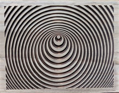 10x12 Optical Illusion Wood Carving 3d Art Illusion Etsy