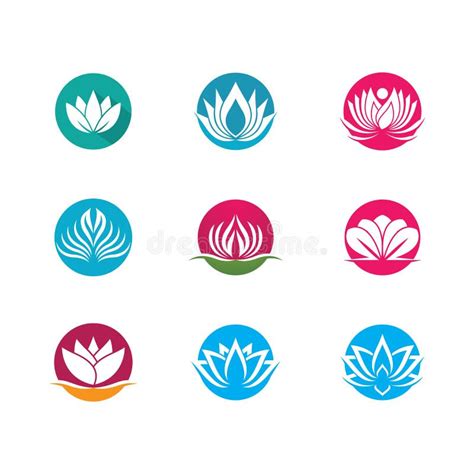 Lotus Symbol Vector Icon Stock Vector Illustration Of Salon