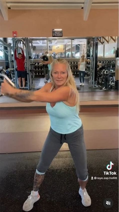 Gladiators Zap star Raye Hollitt wows in sweaty gym video 27 years ...