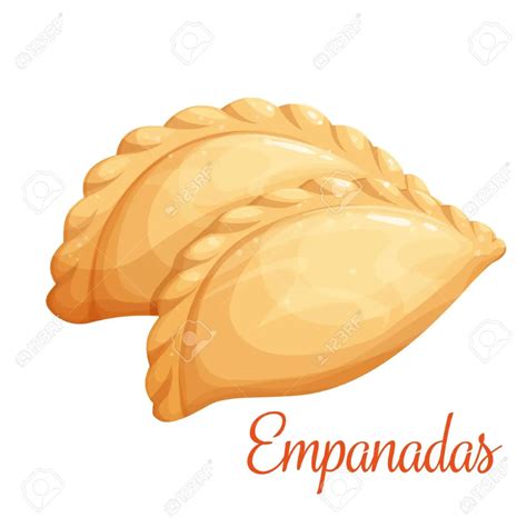 Empanadas Or Fried Pie Vector Illustration Typical Latino America And