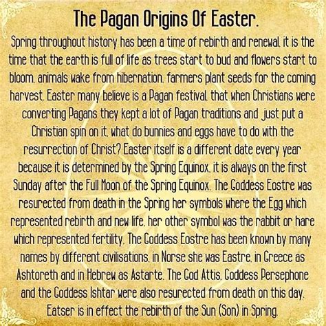 "The Pagan Origins of Easter" | Easter pagan, Pagan origins of easter ...