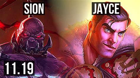 Sion Vs Jayce Top 8 Solo Kills 9 3 15 300 Games Dominating Br