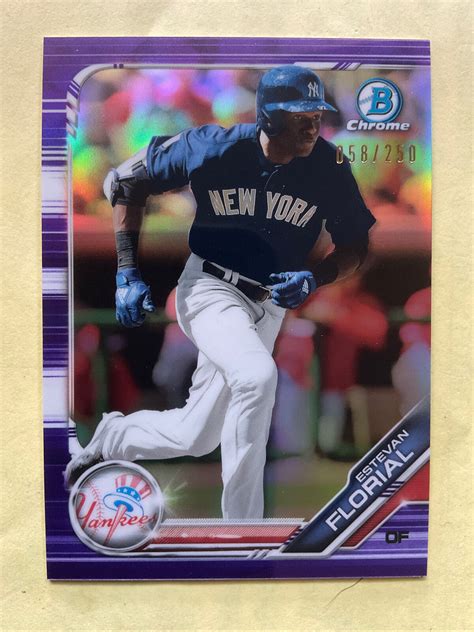 Bowman Chrome Purple Refractor Estevan Florial Guardians Bcp