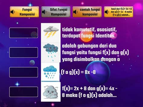 Quiz Fungsi Komposisi Permainan Pencocokan