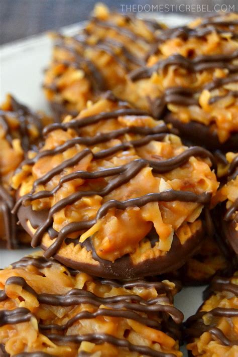 No Bake Samoa Cookies Girl Scout Copycat The Domestic Rebel