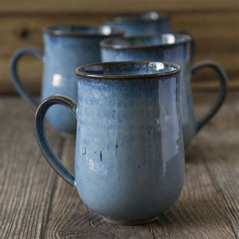 Handcrafted Ceramic Light Blue 14 Fl Oz Mug Mad About Pottery