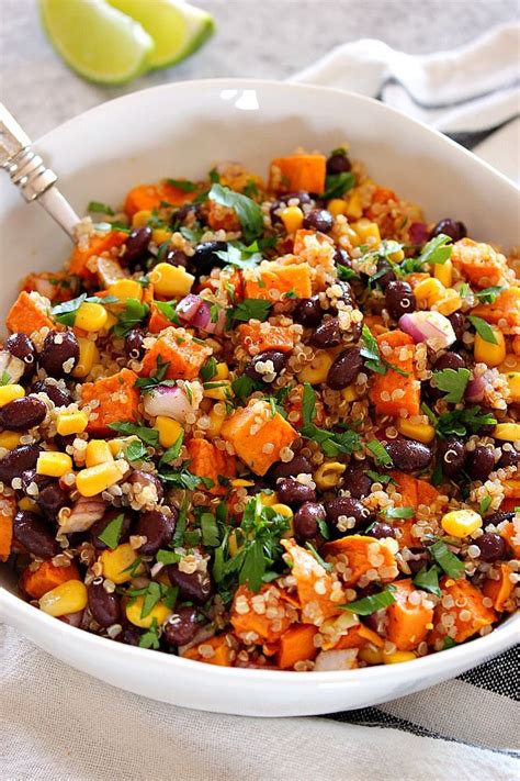 Sweet Potato Quinoa Salad Roasted Sweet Potato Black Bean Quinoa