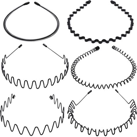 Glamlily 12 Pack 90s Zig Zag Style Circle Headbands With Teeth For Women S Hair