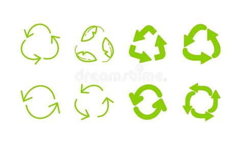 Recicle El Sistema Verde Del Icono De Las Flechas Del Eco Reciclaje De