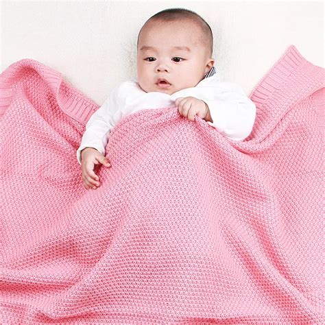 Newborn Baby Blanket Knitted Kids Swaddle Wrap Blanket Super Soft