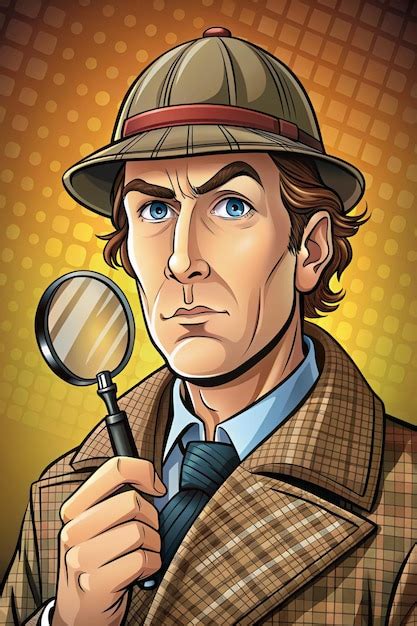 Premium Photo Solving Mysteries Sherlock Holmes Cartoon Illustrations