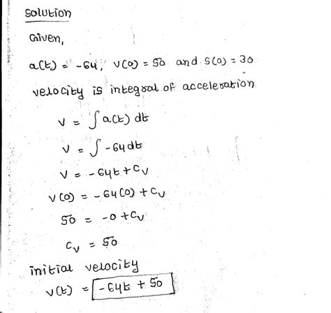 Solved Find The Position And Velocity Of An Object Moving Along A