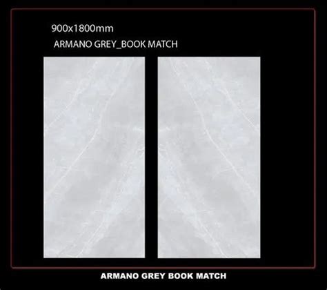 Marble Armano Grey Book Match Slab Tile For Flooring Thickness 10mm