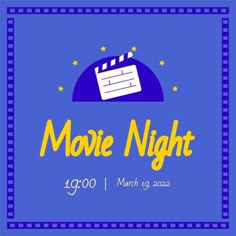 Minimalist Movie Night Blueprint Ai Generated Template Seapik