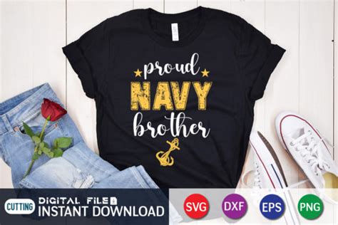Proud Navy Brother Svg Graphic By Funnysvgcrafts · Creative Fabrica