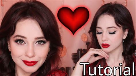 Simple Classic Red Lip Makeup Full Face Tutorial Youtube