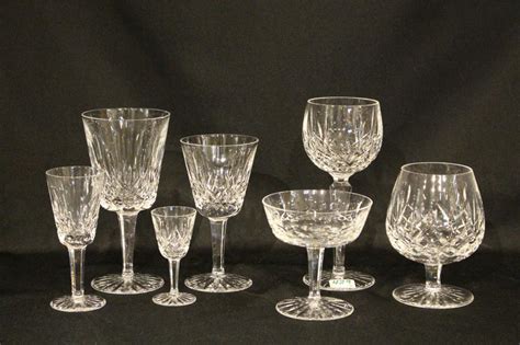 Lot IRISH WATERFORD CUT CRYSTAL STEMWARE SET