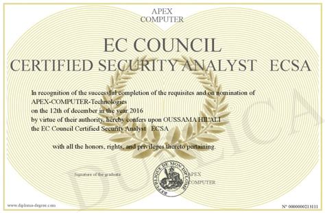 EC Council Certified Security Analyst ECSA