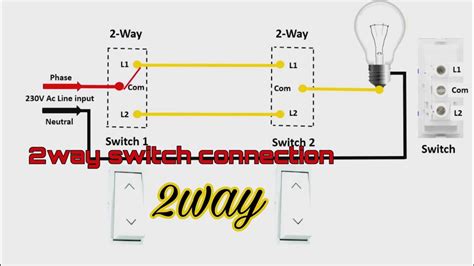 Two Way Switch Connection In Bedroom Two Way Staircas Wiring 2 Way Switch Diagram Youtube