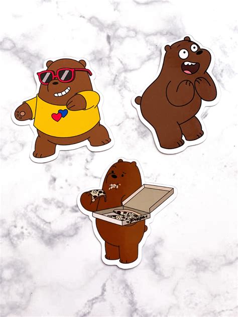 Set X3 Stickers Osos Escandalosos PARDO Hemel Store