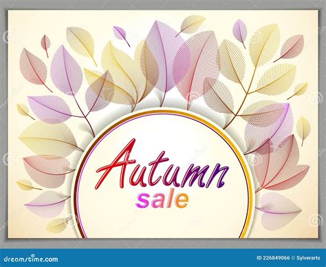 Design Horizontal Banner With Autumn Typing Logo Fall Red And Yellow