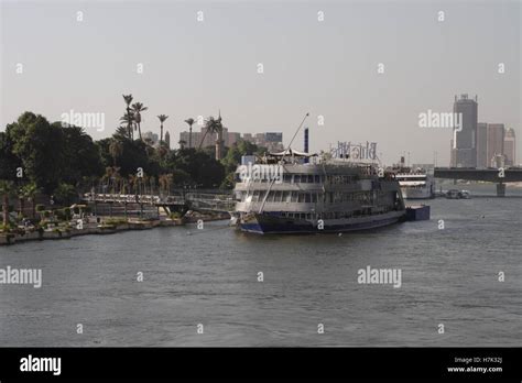 Boat On The River Nile Stock Photo Alamy