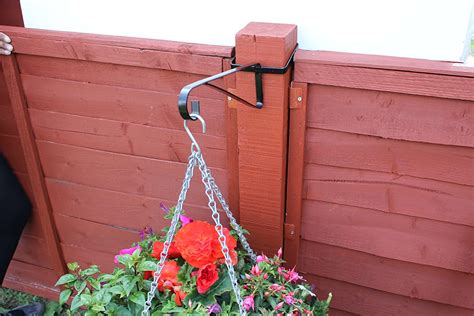 Mygardengreen X Hanging Basket Brackets For Wooden Posts Supports