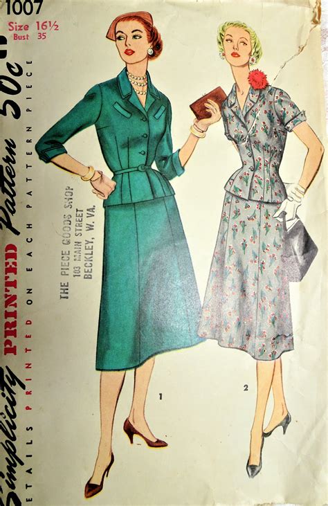 Simplicity Sewing Pattern Ladies 1950s Retro Blouses Jackets And