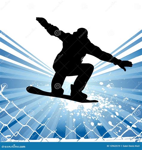 Snowboarding Vector Stock Vector Illustration Of Snowboarding 12962519