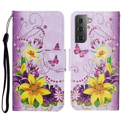 Peňaženkové 3d Puzdro Pattern Na Samsung Galaxy S23 5g Motýľ So žltým